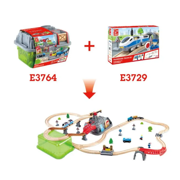 HAPE Wooden Toys | Trains & Train Sets>Railway Bucket Builder Set