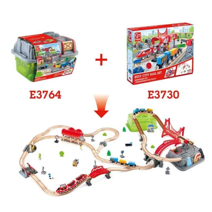 HAPE Wooden Toys | Trains & Train Sets>Railway Bucket Builder Set