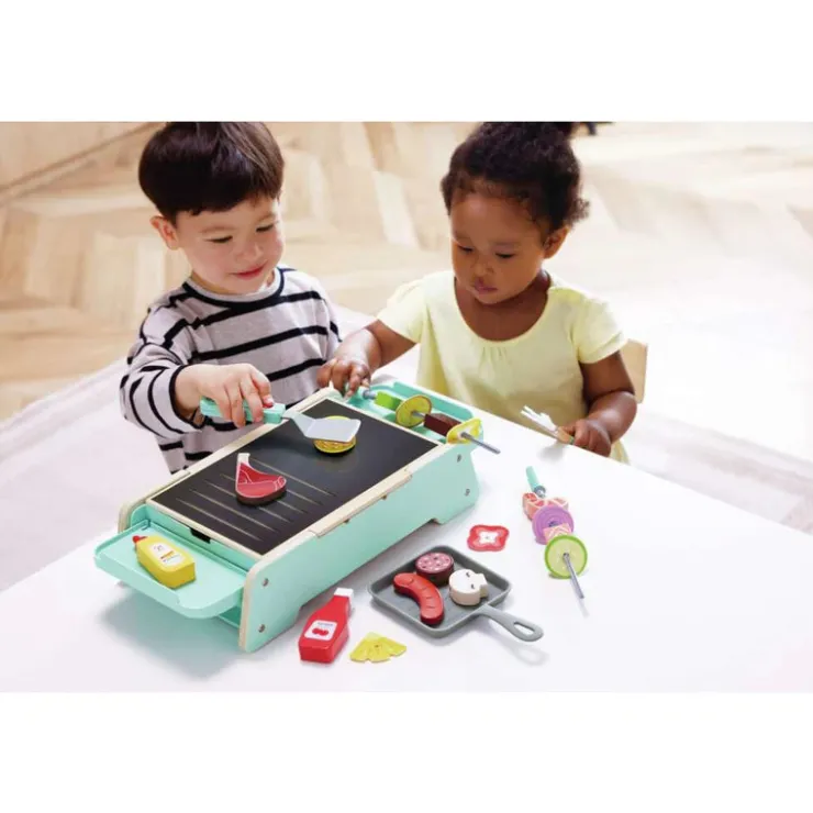 HAPE Pretend Play | Kitchen & Food>Sizzling Griddle & Grill BBQ