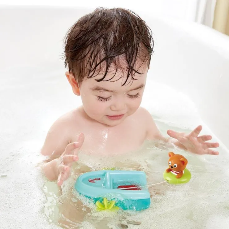 HAPE Bath Toys | 12 Months+>Tubing Pull-back boat