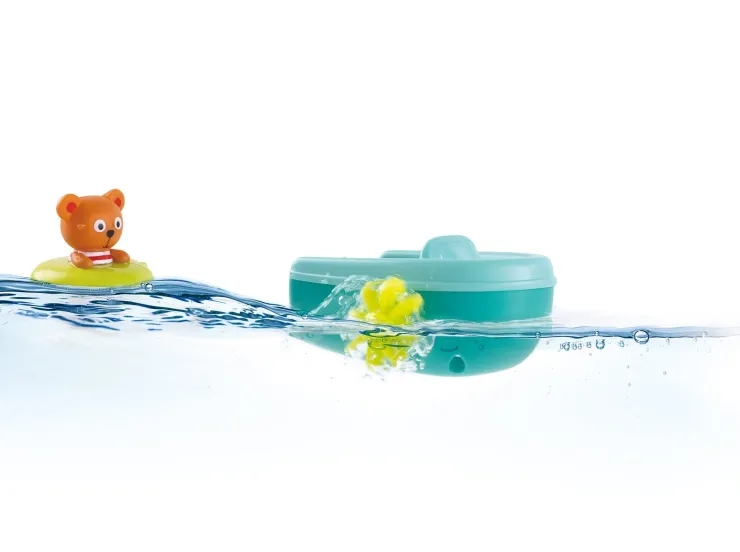 HAPE Bath Toys | 12 Months+>Tubing Pull-back boat