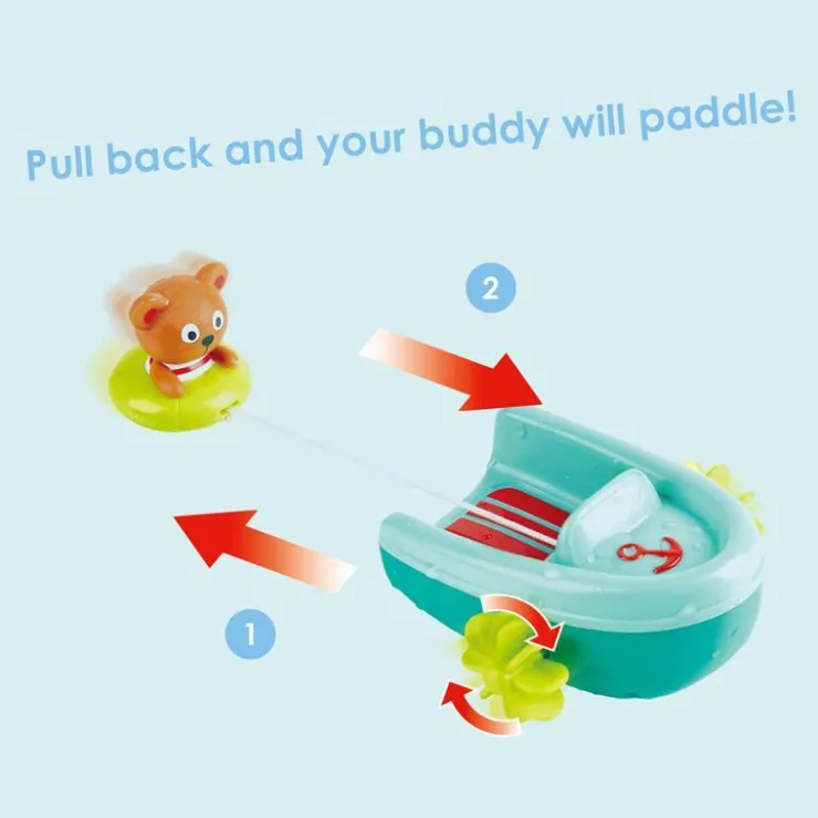 HAPE Bath Toys | 12 Months+>Tubing Pull-back boat