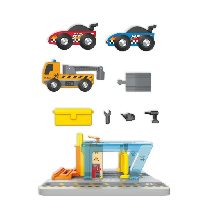 HAPE Wooden Toys | Trains & Train Sets>Vehicles Repair And Wash Station