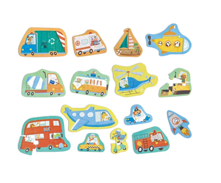 HAPE Jigsaw Puzzles | 2 Years+>* Wheels & Wonder Puzzle