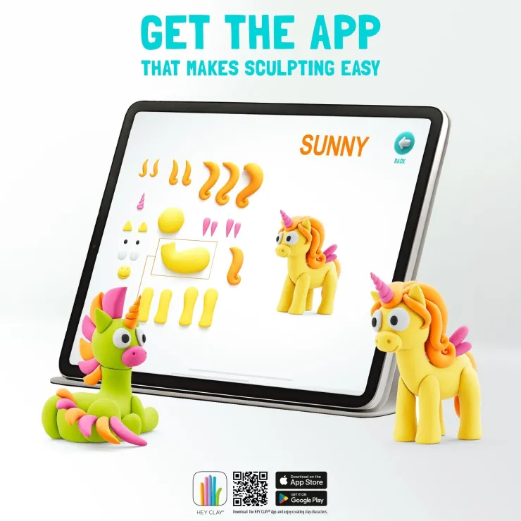 Hey Clay Art Supplies | Make & Create>Single Pack - Rainbow Unicorn Sunny