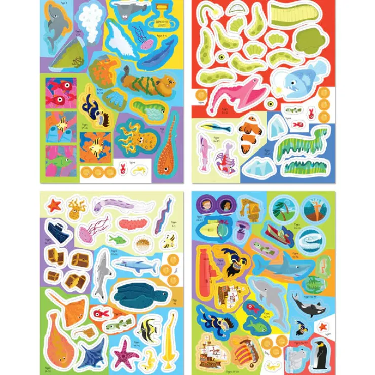 Hinkler Drawing, Colouring & Painting | Stationary & Stickers>Know And Glow Sticker & Activity Book - Ocean