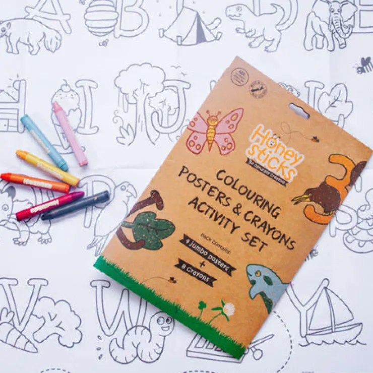 Honeysticks Art Supplies | Drawing, Colouring & Painting>Jumbo Posters & Crayons Activity Pack*