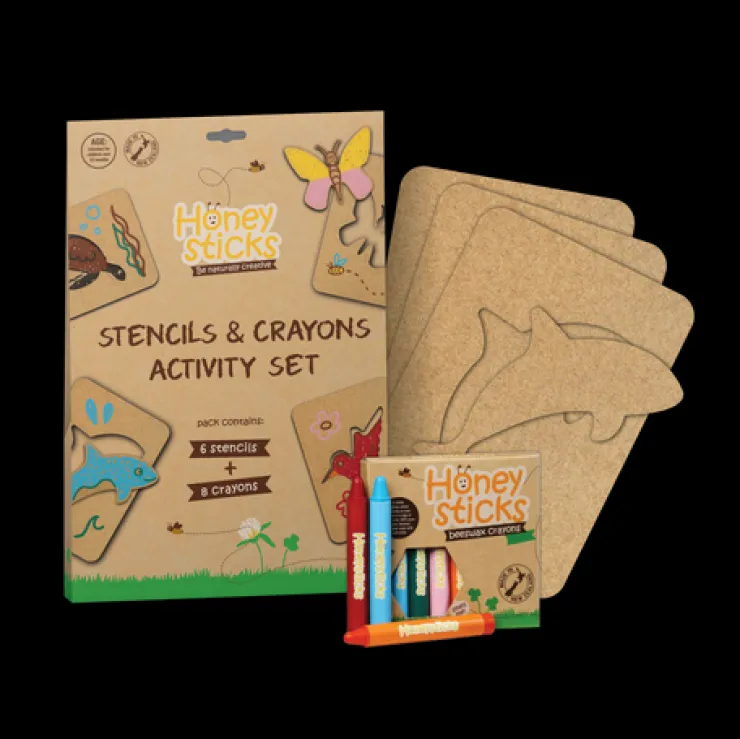 Honeysticks Art Supplies | Drawing, Colouring & Painting>Stencils & Crayons Activity Set