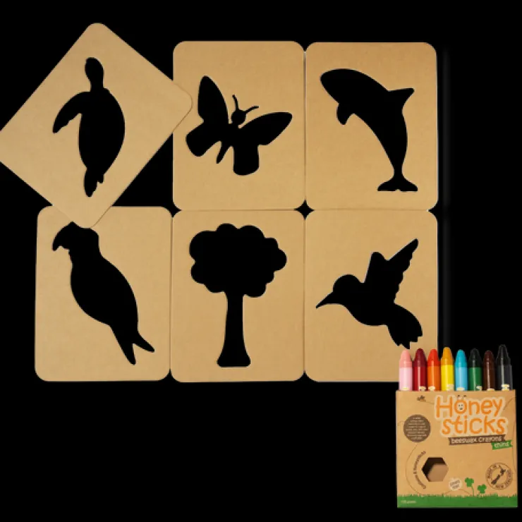 Honeysticks Art Supplies | Drawing, Colouring & Painting>Stencils & Crayons Activity Set
