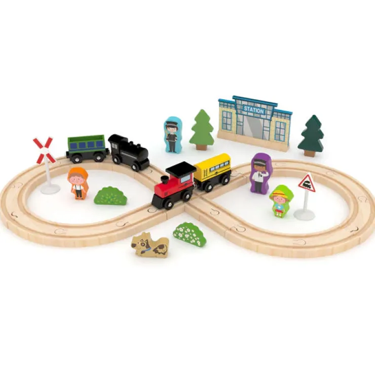 J'ADORE Wooden Toys | Trains & Train Sets>J'adore Classic Train Set