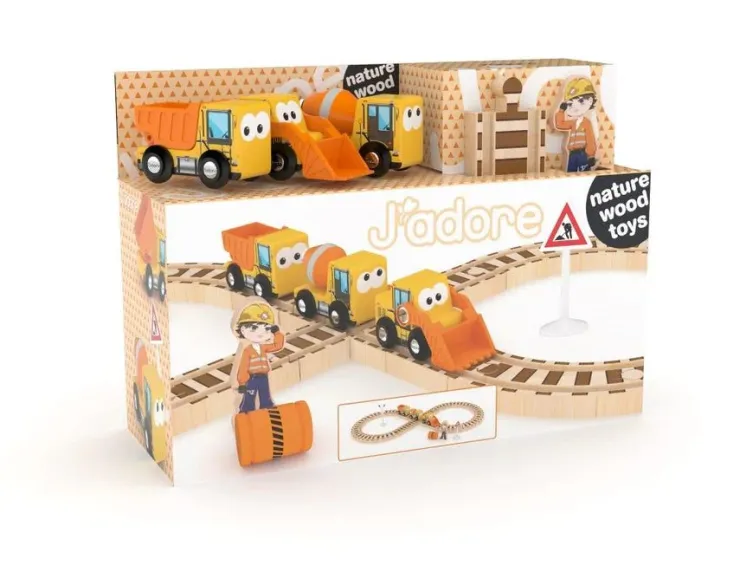 J'ADORE Wooden Toys | Trains & Train Sets>J'adore Construction Train Set*