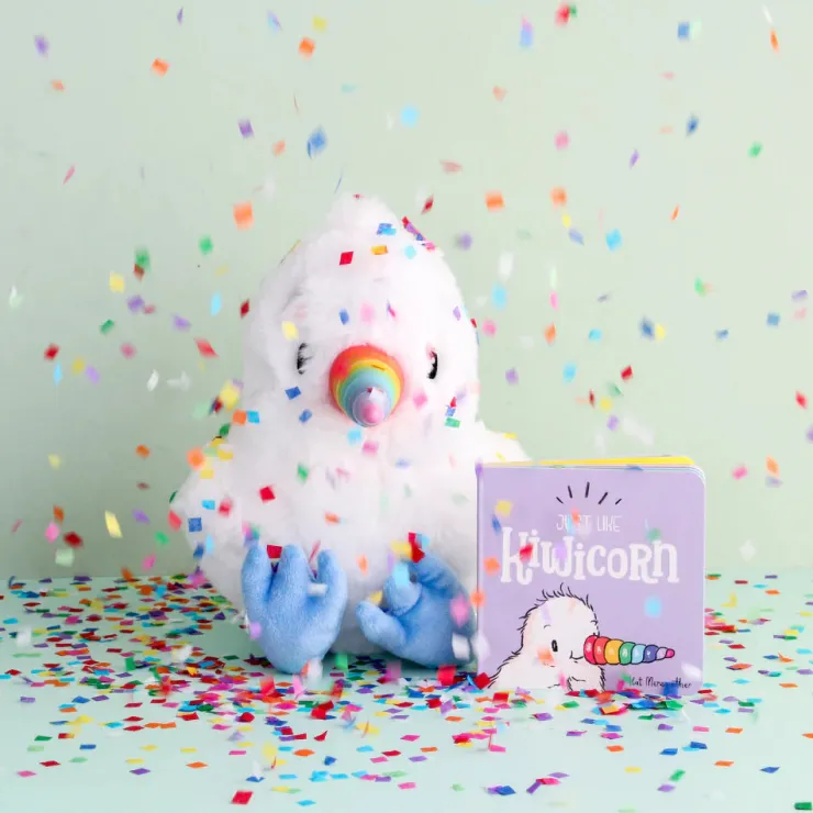 KUWI THE KIWI Soft Toys | 3 Years+>Kiwicorn Plush Toy with Board Book
