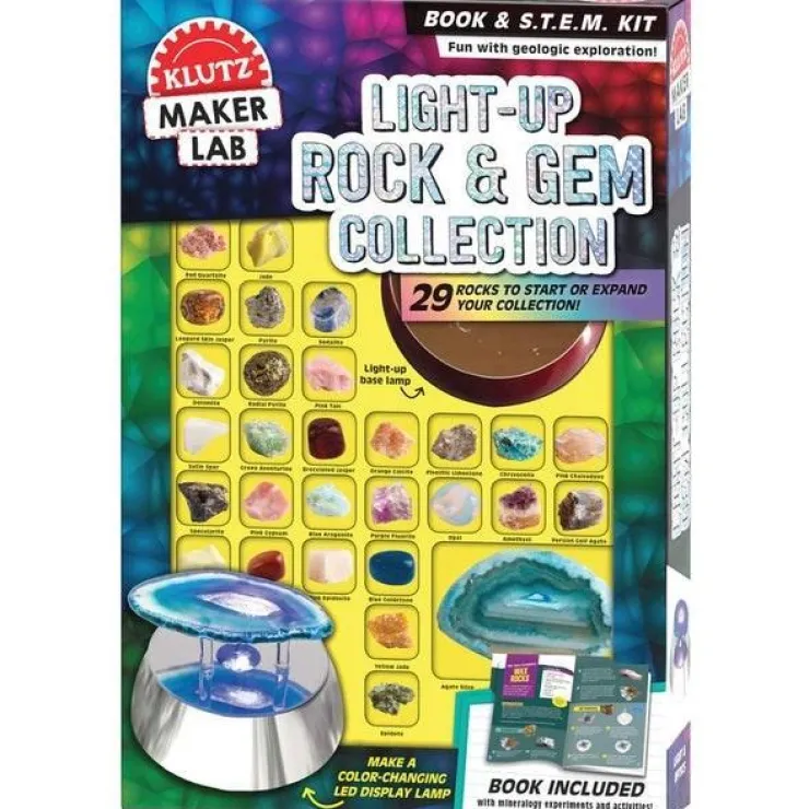 KLUTZ Steam Toys | Science & Discovery>Light Up Rock & Gem Collection