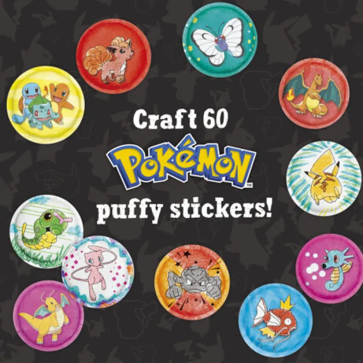 KLUTZ Make & Create | Stationary & Stickers>Pokemon Colour-In 3D Puffy Stickers