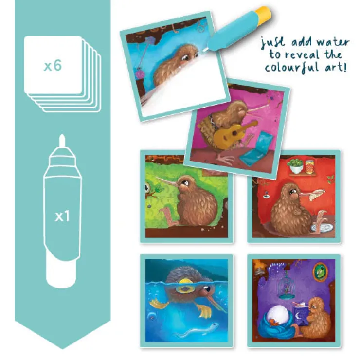 KUWI THE KIWI 3 Years+ | 4 Years+>Kuwi & Friends Magic Water Cards - Kuwi's First Egg
