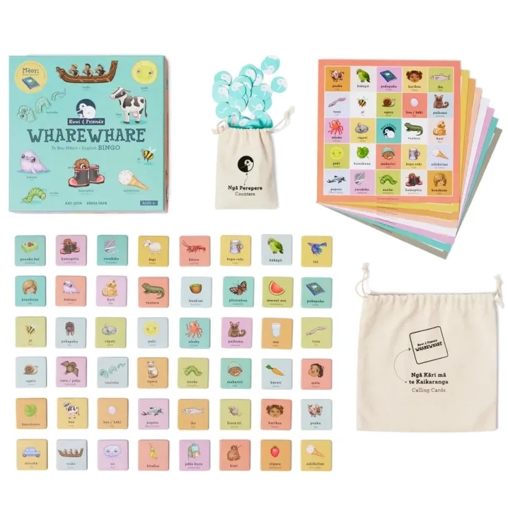 KUWI THE KIWI Early Development Toys | Educational Games>Kuwi Wharewhare - Māori / English Bilingual Bingo