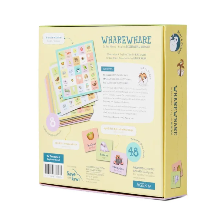 KUWI THE KIWI Early Development Toys | Educational Games>Kuwi Wharewhare - Māori / English Bilingual Bingo