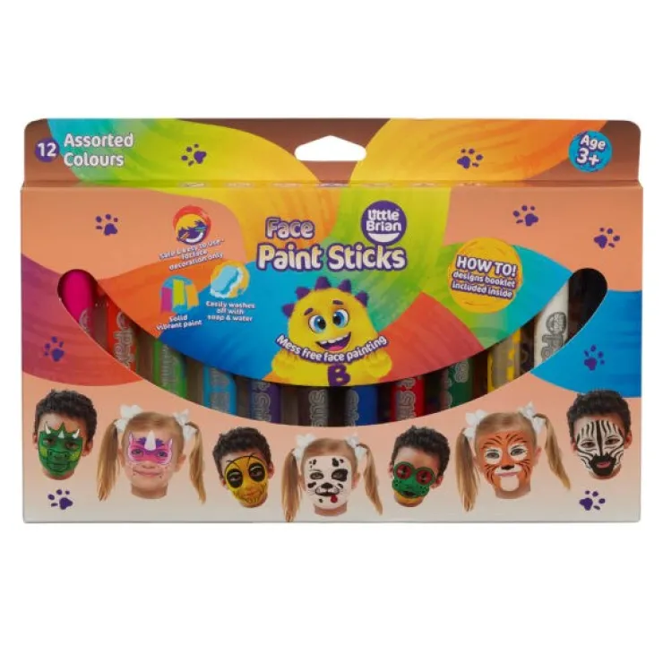 Little Brian Drawing, Colouring & Painting | Facepaint & Play Makeup>Face Paint Sticks - 12 pack
