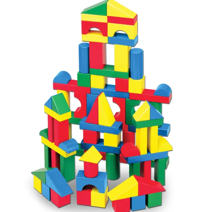Melissa & Doug Wooden Toys | Building Blocks>100 Wood Blocks Set
