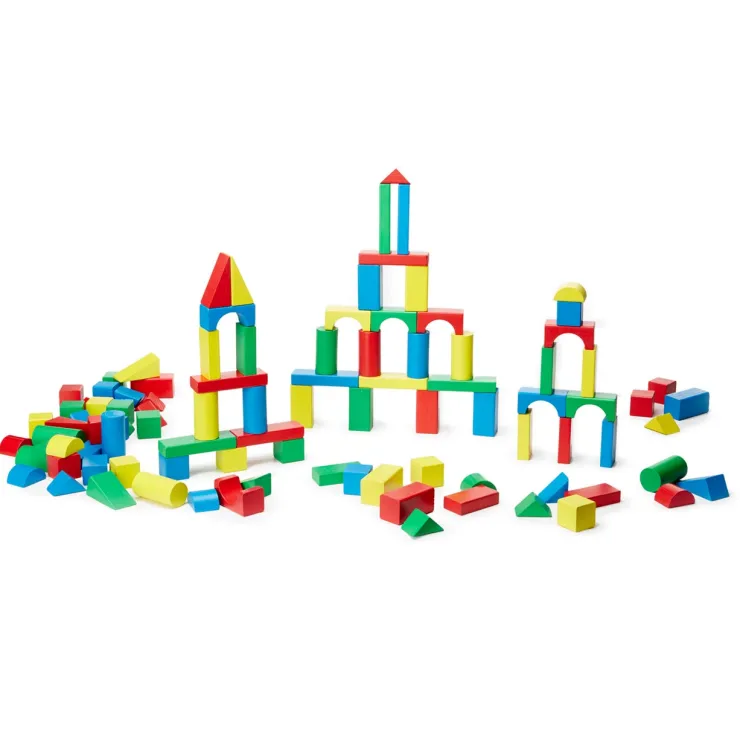Melissa & Doug Wooden Toys | Building Blocks>100 Wood Blocks Set