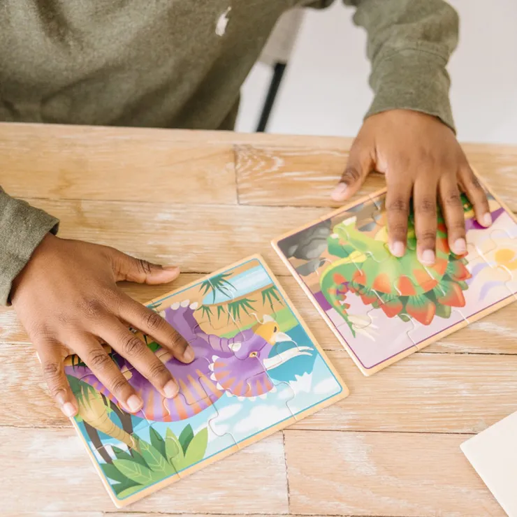 Melissa & Doug Wooden Toys | Jigsaw Puzzles>Dinosaurs Puzzles in a Box