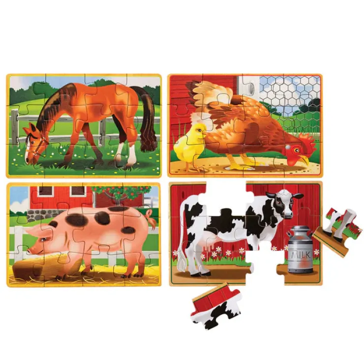 Melissa & Doug Wooden Toys | Jigsaw Puzzles>Farm Puzzles in a Box