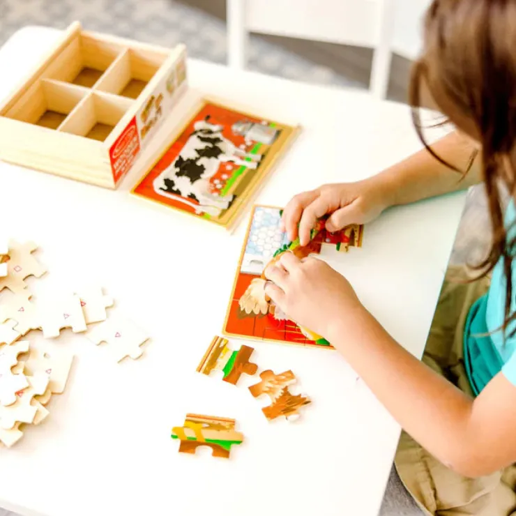 Melissa & Doug Wooden Toys | Jigsaw Puzzles>Farm Puzzles in a Box