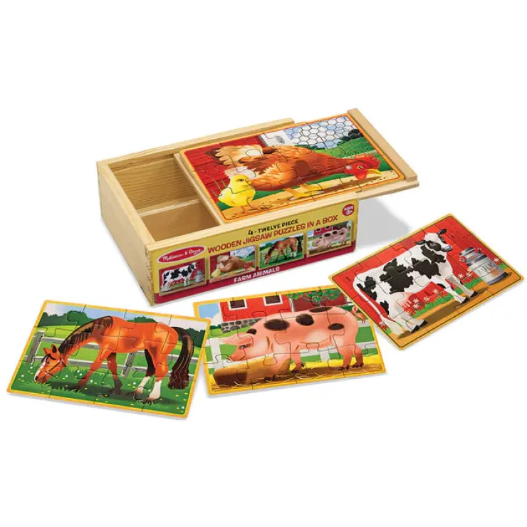 Melissa & Doug Wooden Toys | Jigsaw Puzzles>Farm Puzzles in a Box