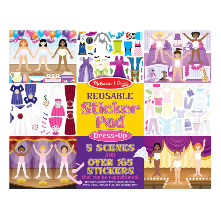 Melissa & Doug Stationary & Stickers | 3 Years+>Reusable Sticker Pad - Dress Up