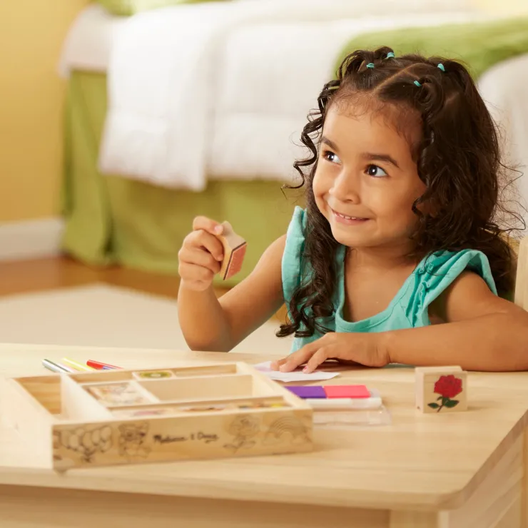 Melissa & Doug Wooden Toys | Stationary & Stickers>Wooden Stamp Set - Friendship