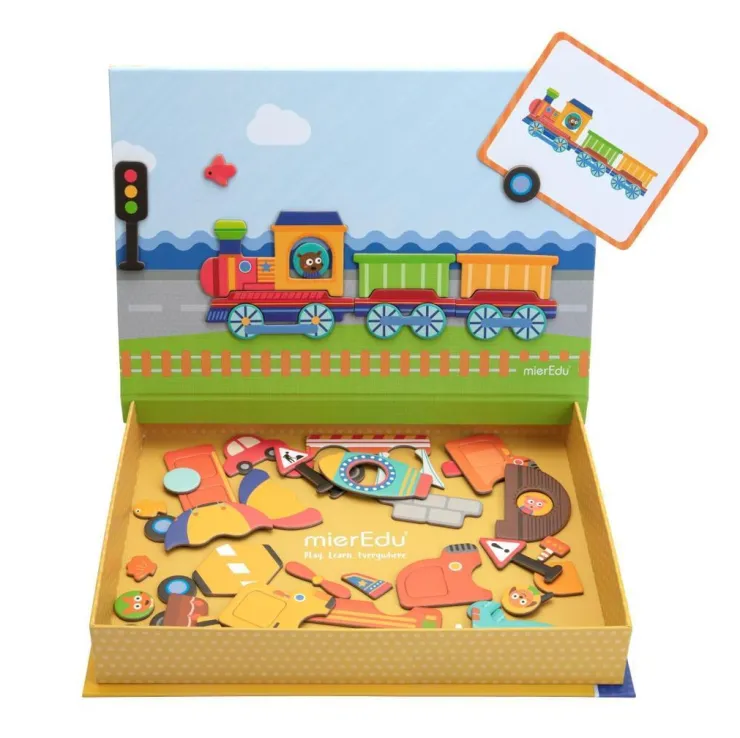 MIEREDU Activities & Learning | Art Supplies>Magnetic Art Case - Vehicles