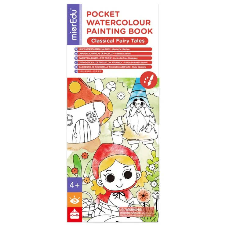MIEREDU Drawing, Colouring & Painting | 3 Years+>Pocket Watercolour Painting Book - Classical Fairy Tales