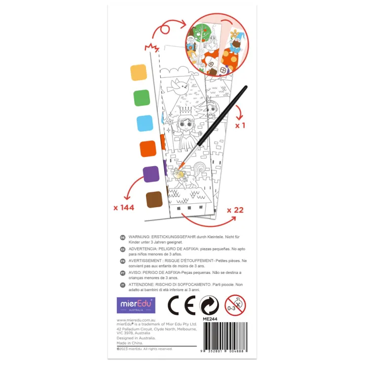 MIEREDU Drawing, Colouring & Painting | 3 Years+>Pocket Watercolour Painting Book - Classical Fairy Tales