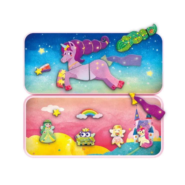 MIEREDU Jigsaw Puzzles | 4 Years+>Travel Magnetic Puzzle - Unicorns