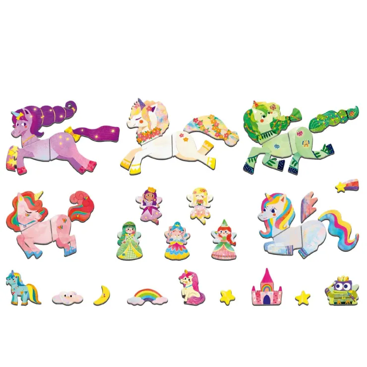 MIEREDU Jigsaw Puzzles | 4 Years+>Travel Magnetic Puzzle - Unicorns