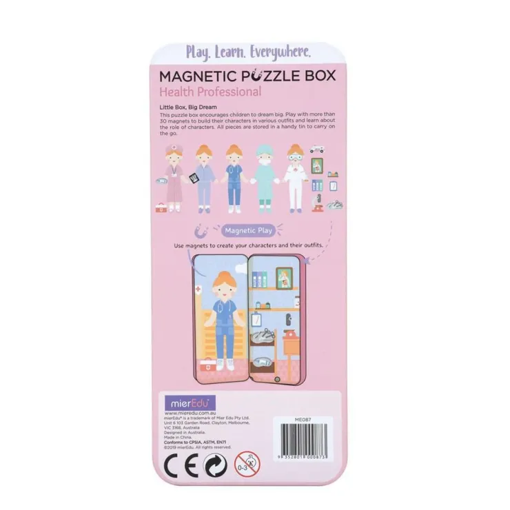MIEREDU Jigsaw Puzzles | 3 Years+> Travel Magnetic Puzzle Box - Dream Big Series Health Professional