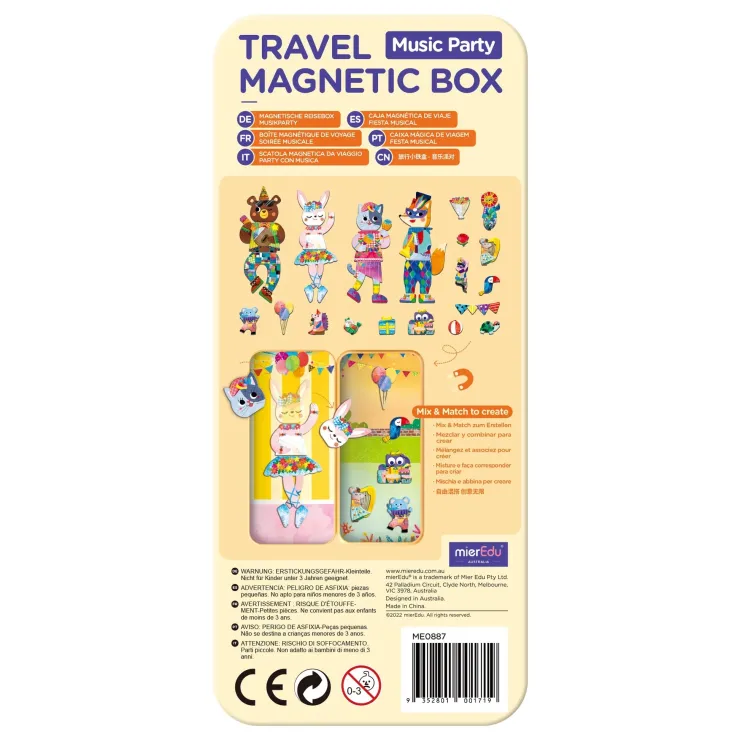 MIEREDU Jigsaw Puzzles | 3 Years+>Travel Magnetic Puzzle - Animal Music