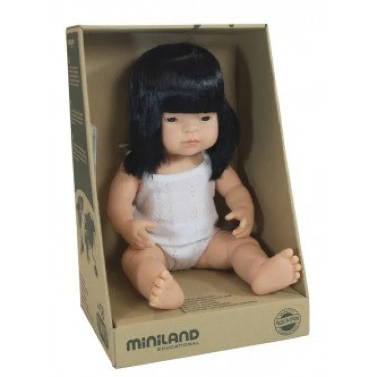 MINILAND Dolls | 12 Months+>Anatomically Correct Baby Doll 38cm Asian Girl
