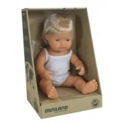 MINILAND Dolls | 12 Months+>Anatomically Correct Baby Doll 38cm Caucasian Boy