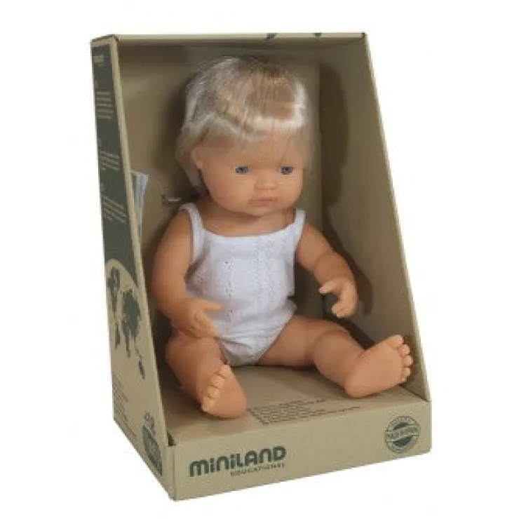 MINILAND Dolls | 12 Months+>Anatomically Correct Baby Doll 38cm Caucasian Boy
