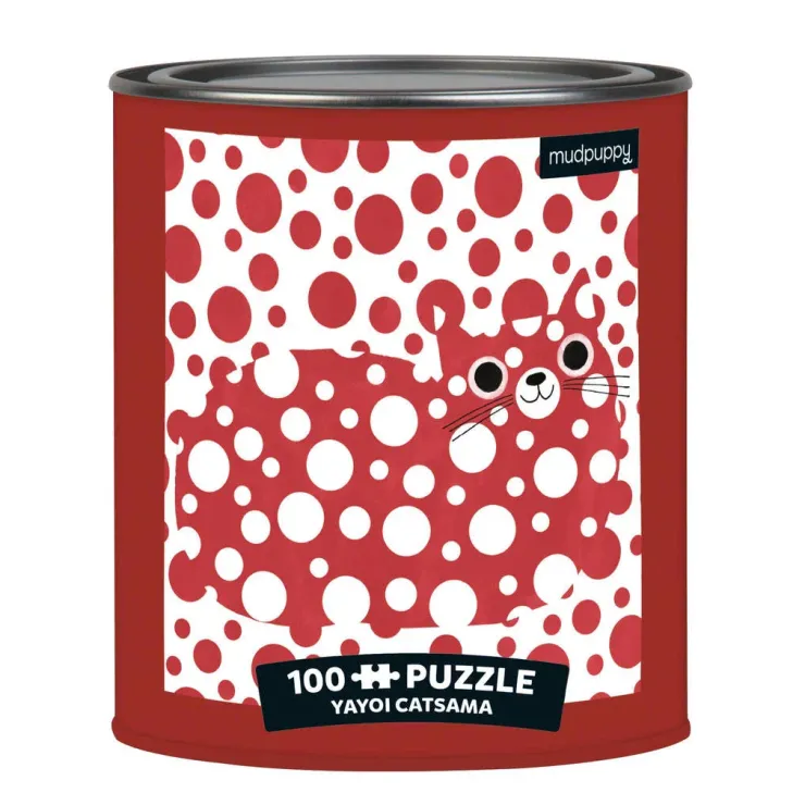 Mud Puppy Jigsaw Puzzles | 6 Years+>Mudpuppy Artsy Cats Puzzle Tin - Yayoi Catsama^