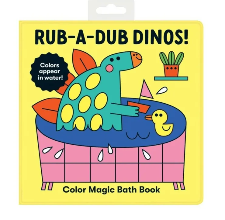 Mud Puppy Bath Toys | Books>Mudpuppy Magic Bath Book - Rub-A-Dub Dinos