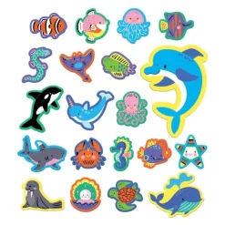 Mud Puppy Bath Toys | 3 Years+>Mudpuppy Ocean Life Stickable Foam Bath Shapes