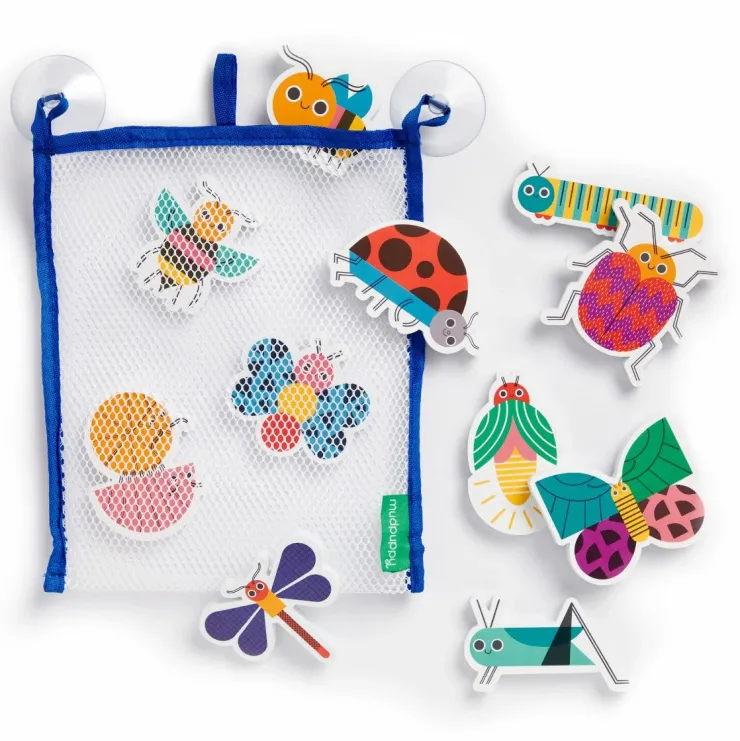 Mud Puppy Bath Toys | 3 Years+>Mudpuppy Stickable Foam Bath Shapes - Bug Out!