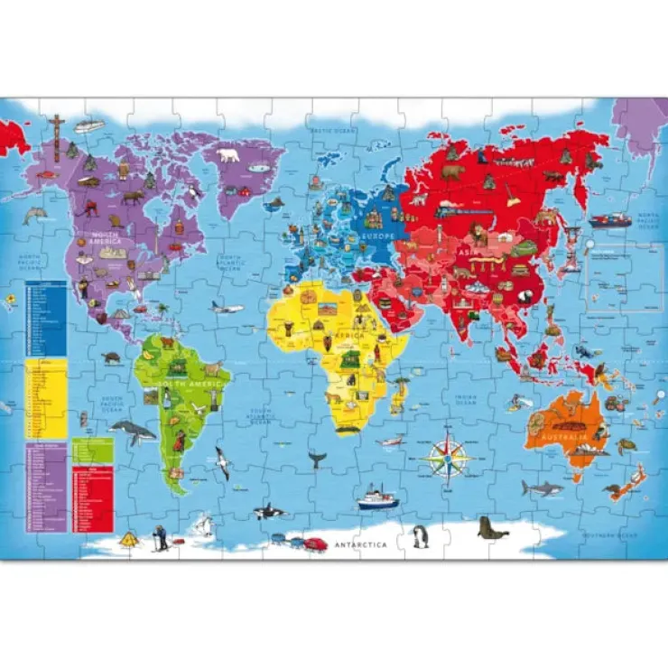 Orchard Toys Jigsaw Puzzles | 6 Years+>Map of The World Jigsaw Puzzle (150 pc)