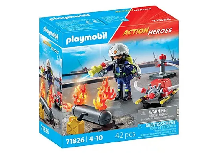 Playmobil Pretend Play | 4 Years+>Firefighter With Water Pump