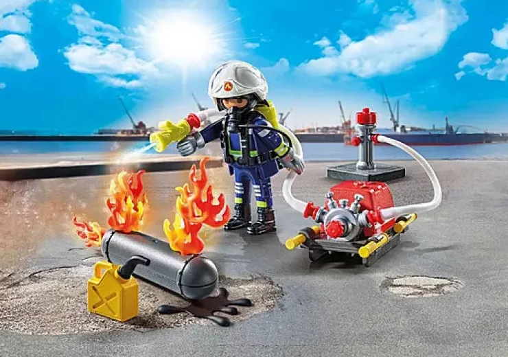 Playmobil Pretend Play | 4 Years+>Firefighter With Water Pump