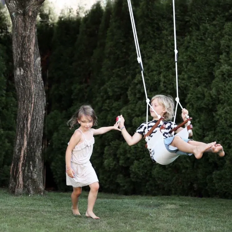 SolveJ Swings | Wooden Toys>Child Swing - Merino White