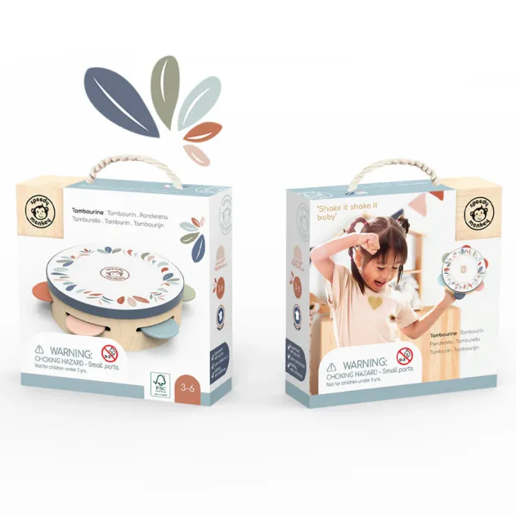 Speedy Monkey Wooden Toys | Musical Toys>Tambourine