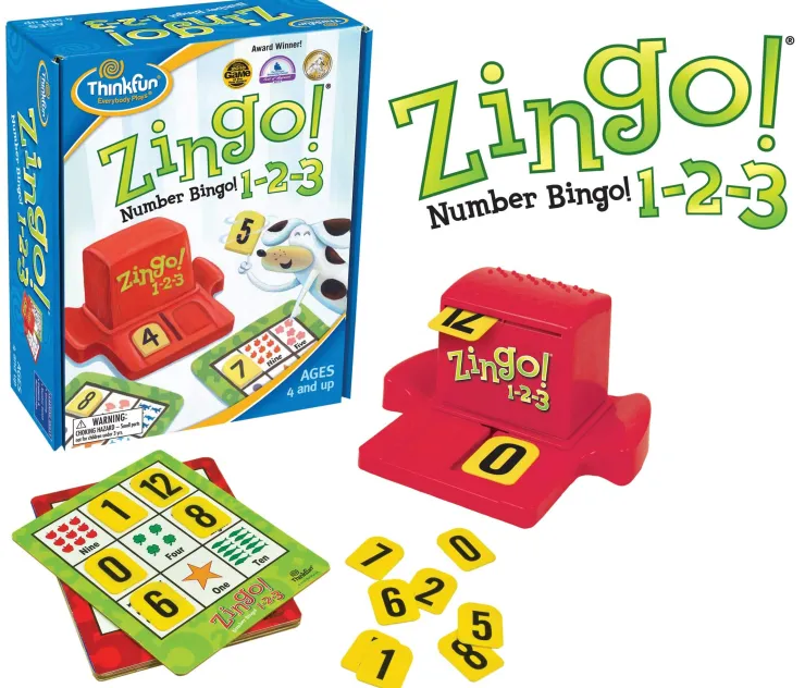 Think Fun Educational Games | Educational Games>ThinkFun Zingo! 1-2-3